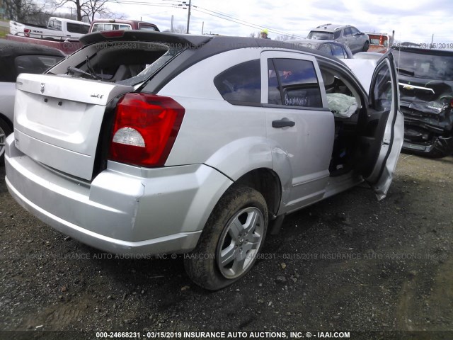 1B3HB48B78D685386 - 2008 DODGE CALIBER SXT SILVER photo 4