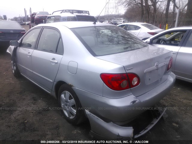 1NXBR32E05Z366786 - 2005 TOYOTA COROLLA CE/LE/S SILVER photo 3