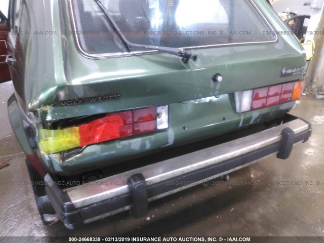 1VWGG9175BV072325 - 1981 VOLKSWAGEN RABBIT LS DELUXE GREEN photo 6