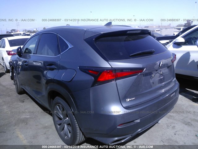 JTJYARBZ3K2138071 - 2019 LEXUS NX 300/BASE/F SPORT GRAY photo 3