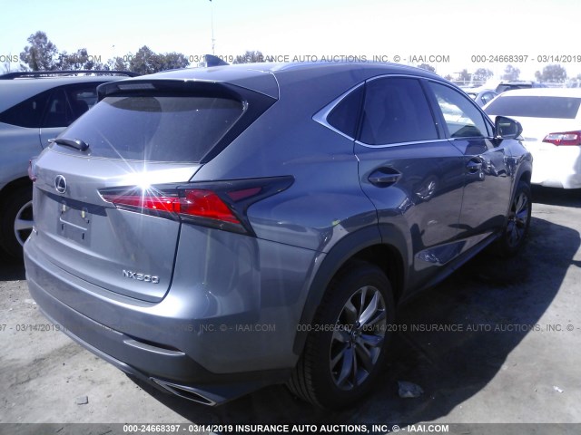 JTJYARBZ3K2138071 - 2019 LEXUS NX 300/BASE/F SPORT GRAY photo 4