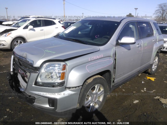 2GKALMEK2G6320603 - 2016 GMC TERRAIN SLE SILVER photo 2