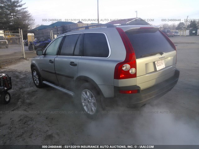 YV1CZ91H341059274 - 2004 VOLVO XC90 T6 SILVER photo 3