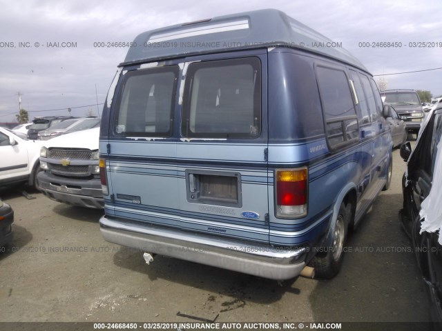 1FDEE14HXPHA13858 - 1993 FORD ECONOLINE E150 VAN BLUE photo 4