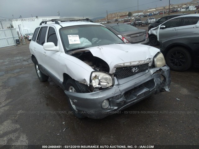 KM8SC73D34U769626 - 2004 HYUNDAI SANTA FE GLS/LX WHITE photo 1