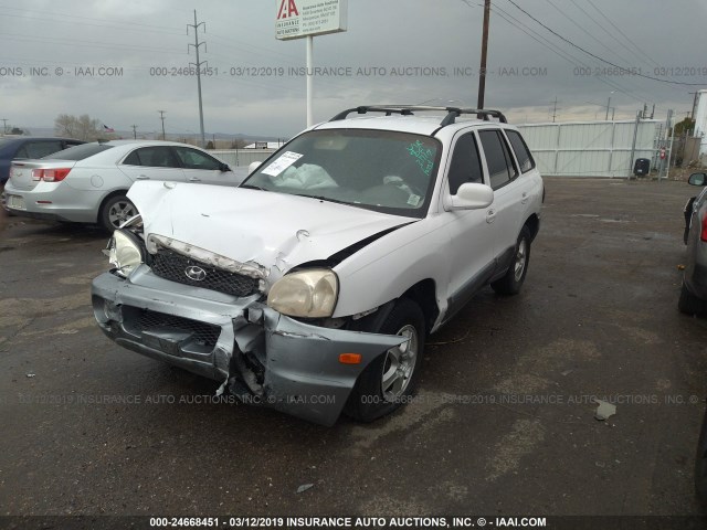 KM8SC73D34U769626 - 2004 HYUNDAI SANTA FE GLS/LX WHITE photo 2