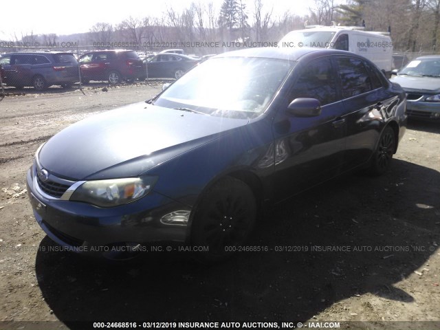 JF1GE61658G513145 - 2008 SUBARU IMPREZA 2.5I BLACK photo 2