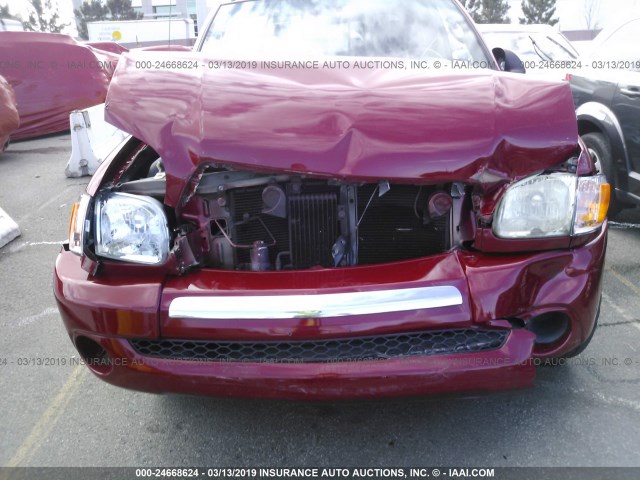 5TBRT34174S454471 - 2004 TOYOTA TUNDRA ACCESS CAB SR5 RED photo 6