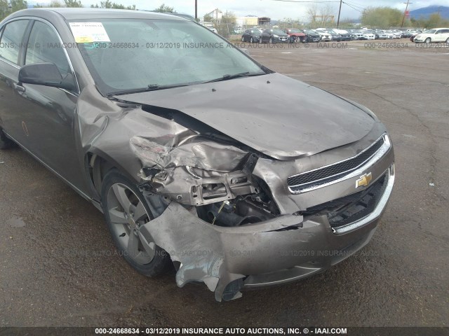 1G1ZC5E19BF246857 - 2011 CHEVROLET MALIBU 1LT ყავისფერი ფოტო 6