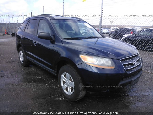 5NMSG73D09H256048 - 2009 HYUNDAI SANTA FE GLS BLUE photo 1