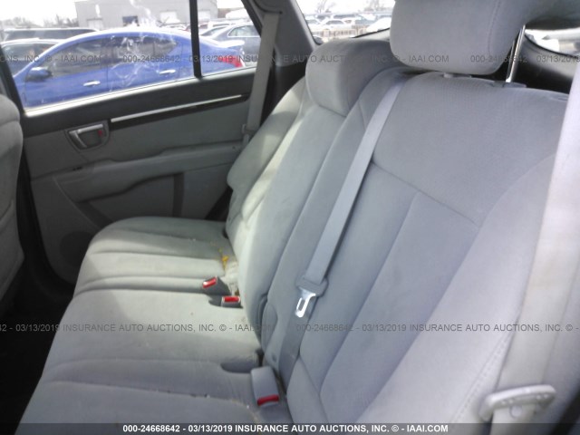 5NMSG73D09H256048 - 2009 HYUNDAI SANTA FE GLS BLUE photo 8