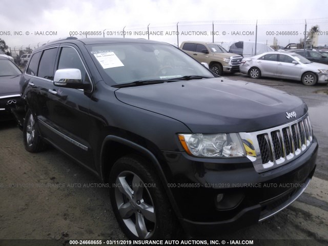 1C4RJFCT2CC332697 - 2012 JEEP GRAND CHEROKEE OVERLAND BLACK photo 1