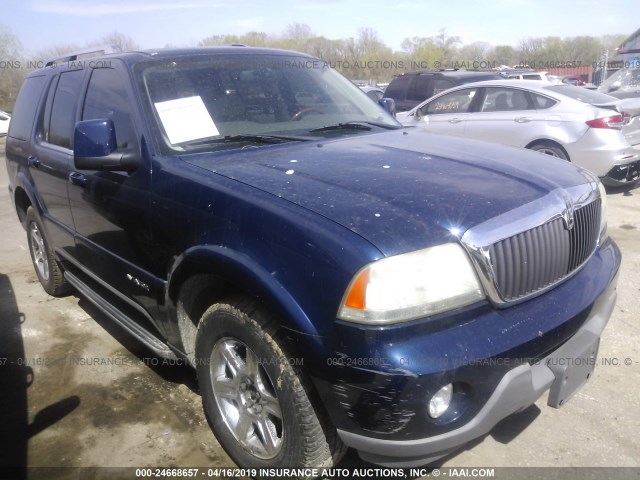5LMEU88H74ZJ38390 - 2004 LINCOLN AVIATOR 蓝色 照片 1