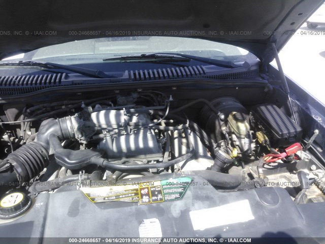 5LMEU88H74ZJ38390 - 2004 LINCOLN AVIATOR 蓝色 照片 10