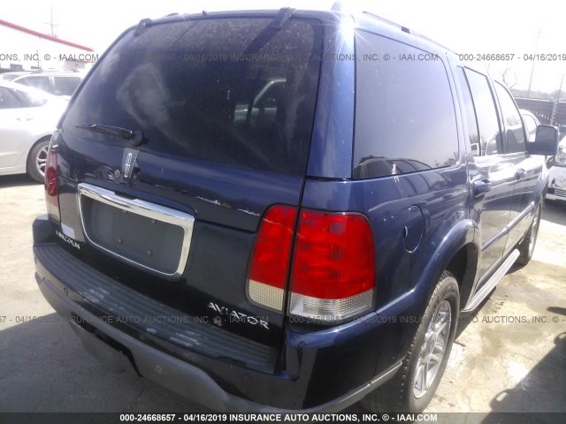 5LMEU88H74ZJ38390 - 2004 LINCOLN AVIATOR 蓝色 照片 4
