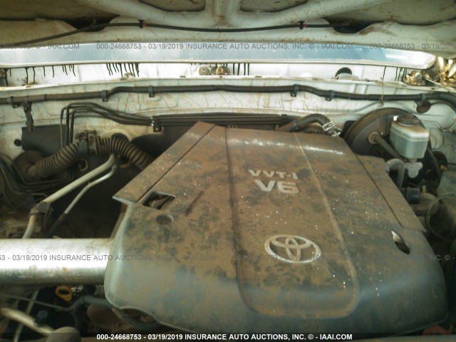 5TELU42N16Z210195 - 2006 TOYOTA TACOMA DOUBLE CAB 白色 照片 10