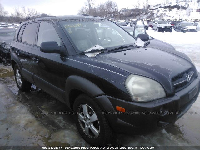 KM8JN72D45U056727 - 2005 HYUNDAI TUCSON GLS/LX BLACK photo 1