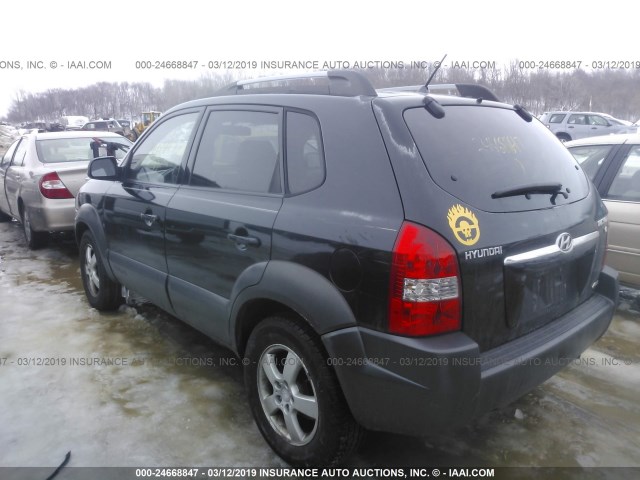 KM8JN72D45U056727 - 2005 HYUNDAI TUCSON GLS/LX BLACK photo 3