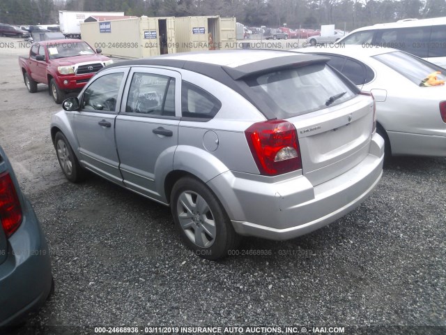 1B3HB48B77D528696 - 2007 DODGE CALIBER SXT SILVER photo 3