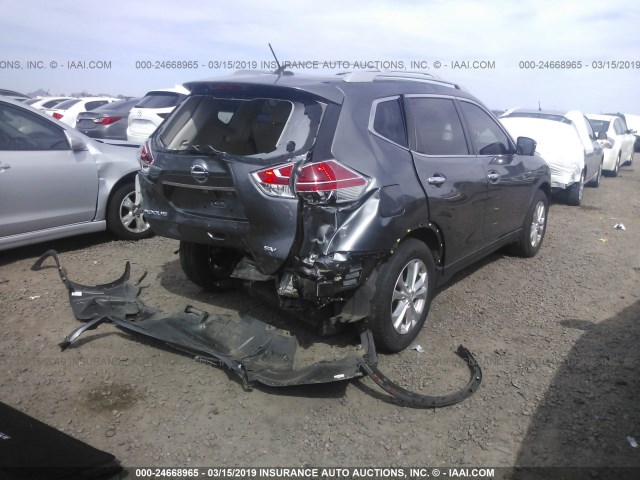 5N1AT2MT2GC875192 - 2016 NISSAN ROGUE S/SL/SV SILVER photo 4