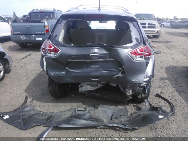 5N1AT2MT2GC875192 - 2016 NISSAN ROGUE S/SL/SV SILVER photo 6