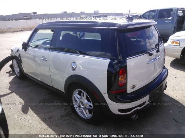 WMWMM335X9TP72447 - 2009 MINI COOPER S CLUBMAN CREAM photo 3