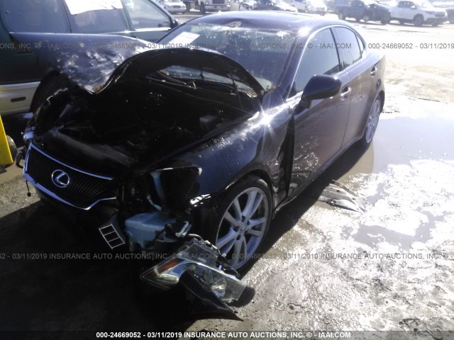 JTHBE262075015186 - 2007 LEXUS IS 350 BLACK photo 2