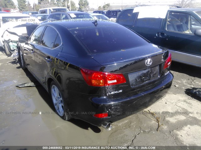 JTHBE262075015186 - 2007 LEXUS IS 350 BLACK photo 3