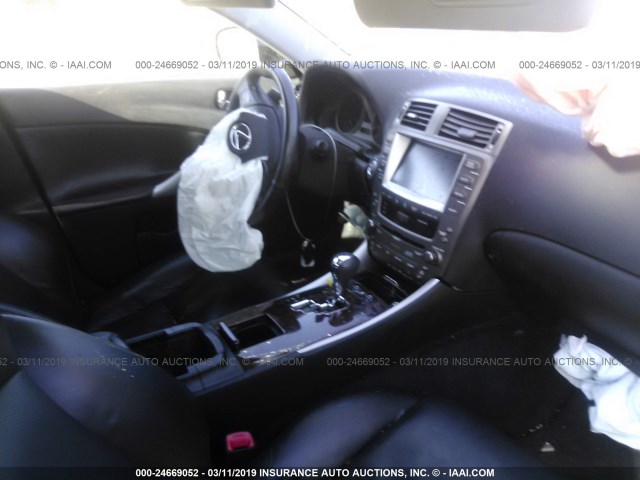 JTHBE262075015186 - 2007 LEXUS IS 350 BLACK photo 5