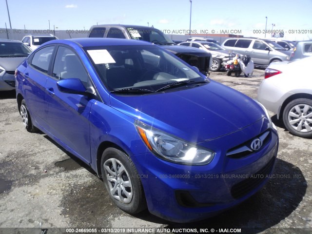 KMHCT4AE9DU307358 - 2013 HYUNDAI ACCENT GLS/GS BLUE photo 1