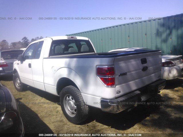 1FTEX1CM0CKD70962 - 2012 FORD F150 SUPER CAB WHITE photo 3