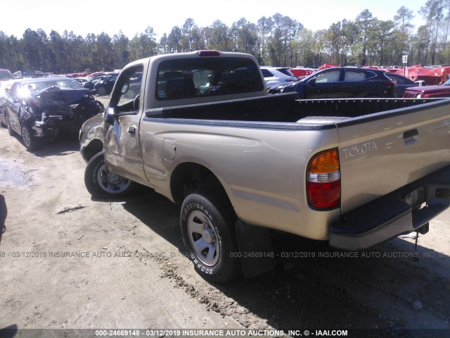 5TENM92N02Z141273 - 2002 TOYOTA TACOMA PRERUNNER TAN photo 3