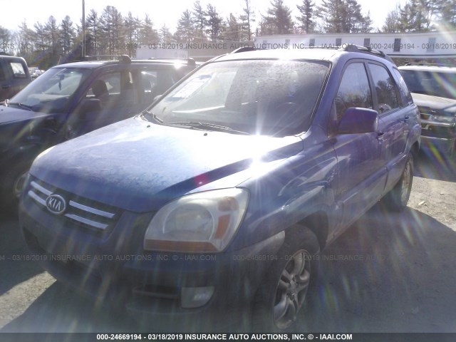 KNDJE723767153089 - 2006 KIA NEW SPORTAGE  BLUE photo 2