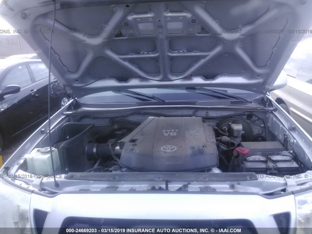 5TELU42N76Z167515 - 2006 TOYOTA TACOMA DOUBLE CAB 银色 照片 10