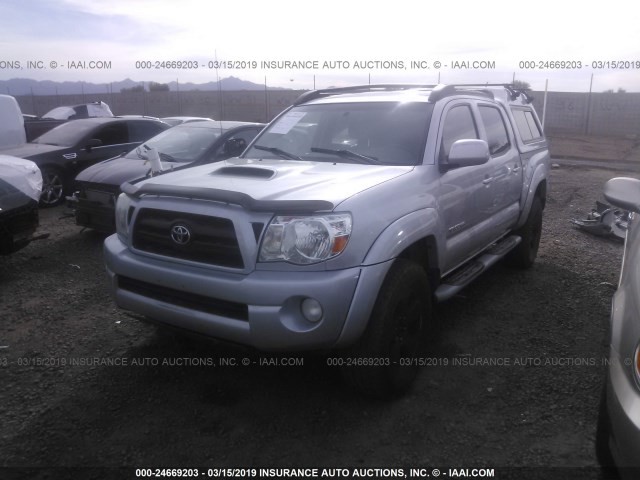 5TELU42N76Z167515 - 2006 TOYOTA TACOMA DOUBLE CAB 银色 照片 2