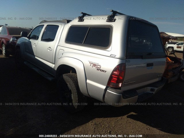 5TELU42N76Z167515 - 2006 TOYOTA TACOMA DOUBLE CAB 银色 照片 3