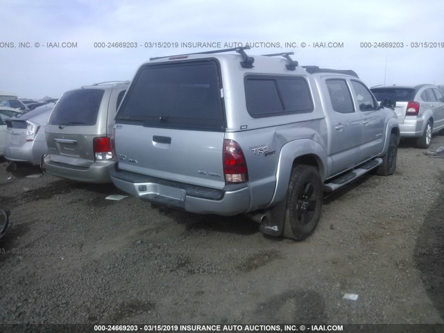 5TELU42N76Z167515 - 2006 TOYOTA TACOMA DOUBLE CAB 银色 照片 4