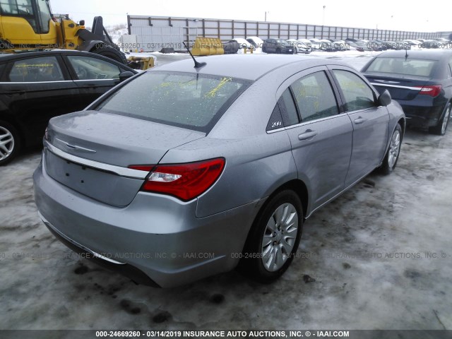 1C3CCBAB7EN146376 - 2014 CHRYSLER 200 LX SILVER photo 4