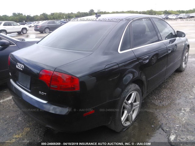 WAUAF78E77A225321 - 2007 AUDI A4 2/TURBO BLACK photo 4