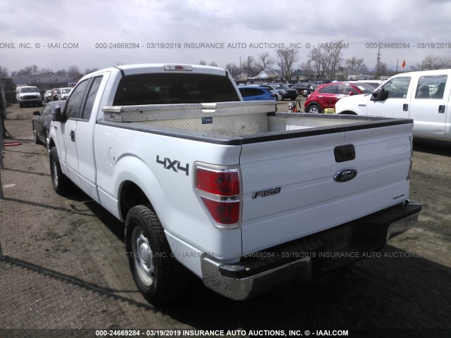 1FTFX1EF3EKE69457 - 2014 FORD F150 SUPER CAB WHITE photo 3