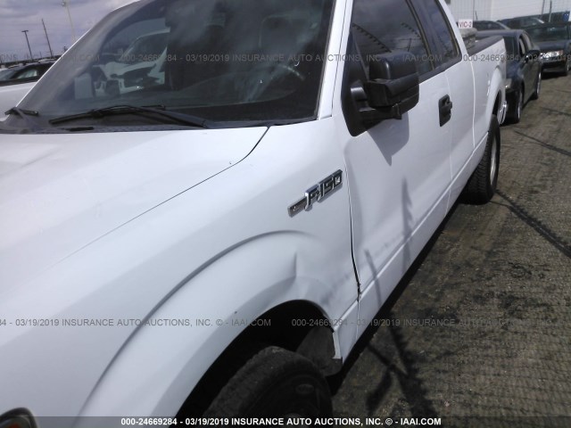 1FTFX1EF3EKE69457 - 2014 FORD F150 SUPER CAB WHITE photo 6