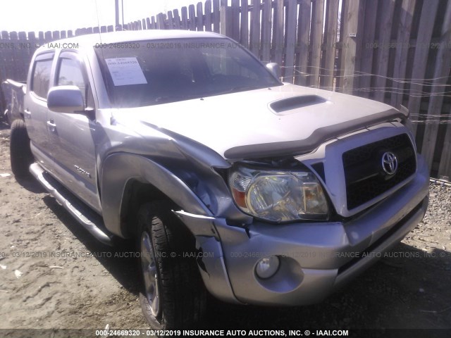 3TMMU4FN4BM028884 - 2011 TOYOTA TACOMA DOUBLE CAB LONG BED SILVER photo 1