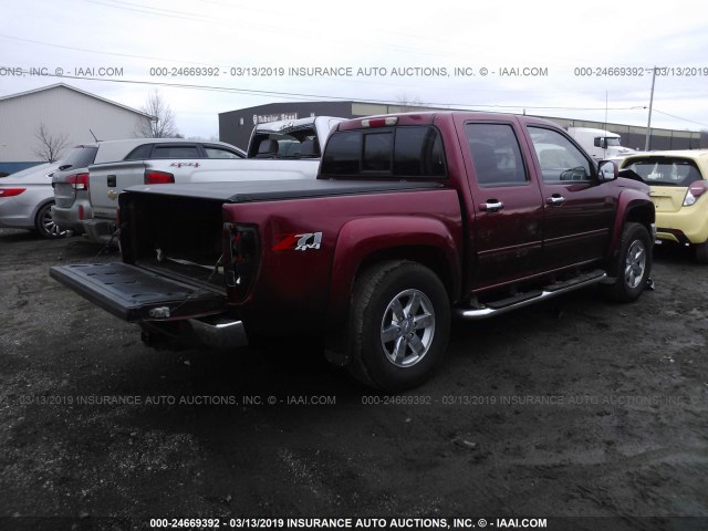 1GCJTDDE9A8101291 - 2010 CHEVROLET COLORADO LT RED photo 4