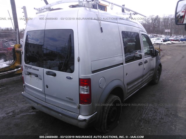 NM0KS9BN3AT030252 - 2010 FORD TRANSIT CONNECT XLT SILVER photo 4