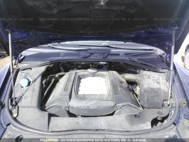 WVGCM67L84D016106 - 2004 VOLKSWAGEN TOUAREG 4.2 BLUE photo 10