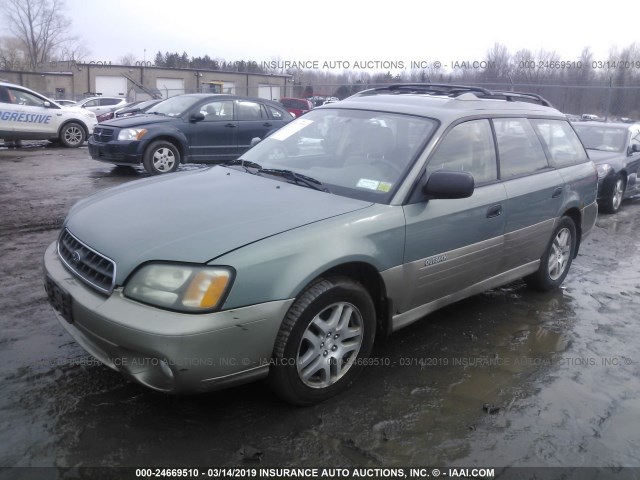 4S3BH675X46601585 - 2004 SUBARU LEGACY OUTBACK AWP 绿色 照片 2