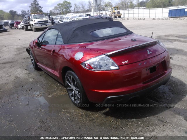 4A37L5EF3BE001999 - 2011 MITSUBISHI ECLIPSE SPYDER GS ORANGE photo 3