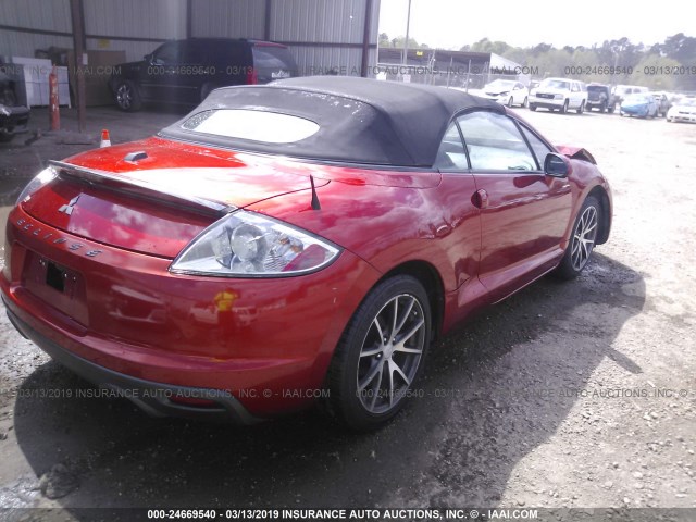 4A37L5EF3BE001999 - 2011 MITSUBISHI ECLIPSE SPYDER GS ORANGE photo 4