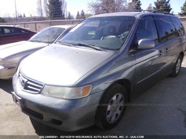 2HKRL18942H528105 - 2002 HONDA ODYSSEY EXL GRAY photo 2