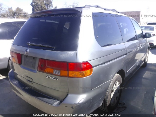 2HKRL18942H528105 - 2002 HONDA ODYSSEY EXL GRAY photo 4